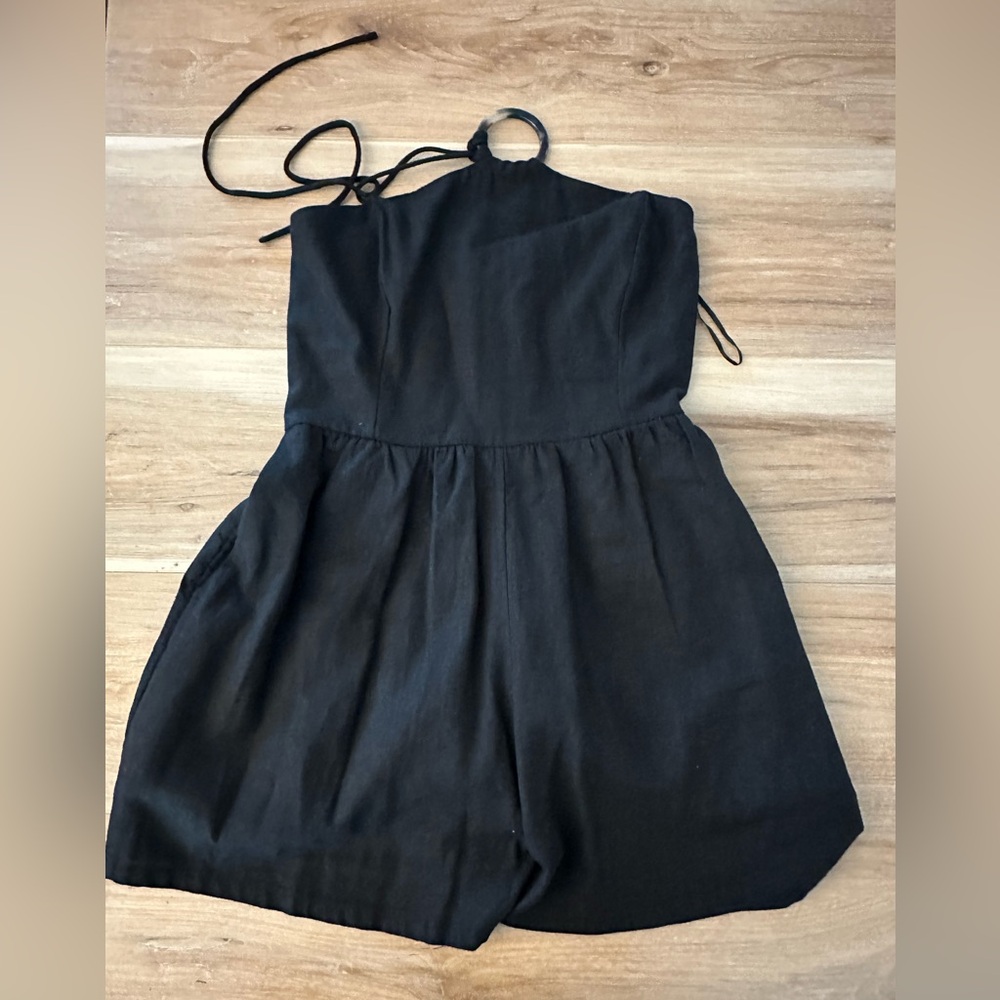 Old Navy Linen Blend Halter Romper S